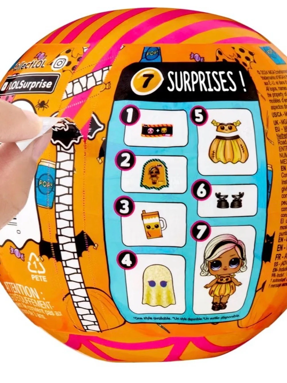 NWT L.O.L. Surprise! Spooky Party Tots Glitter Ghost & Pumpkin Pretty Set of 2